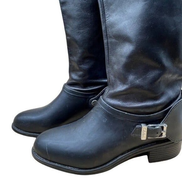 Cole Haan Corian Black Waterproof Riding Boots Size 8 - Picture 9 of 10